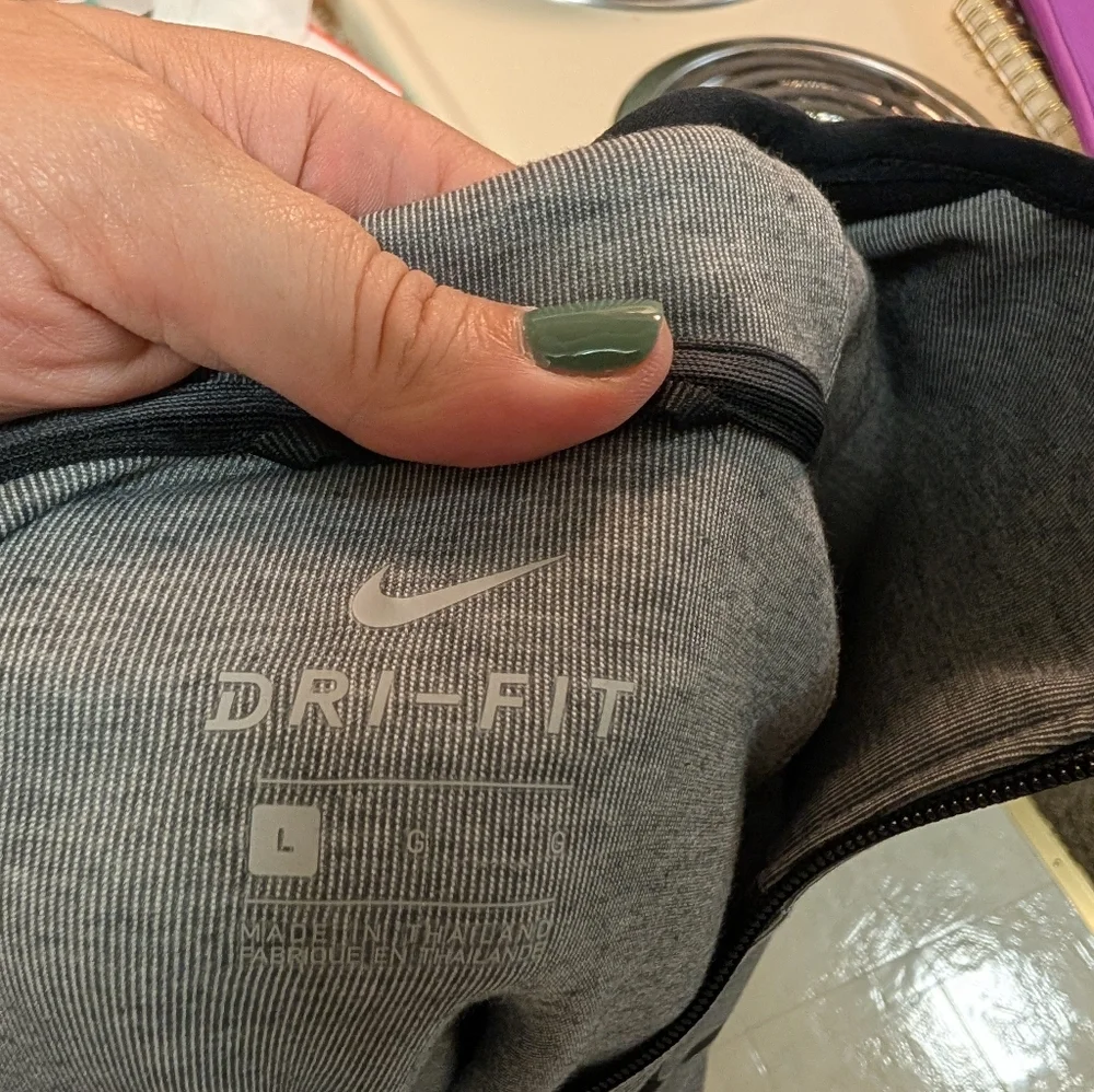 Nike Dri-Fit Showtime Full Zip Hoodie Gray Textured Men’s Size L
